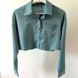 NWT ✨ Nasty Gal Blue Crop Top